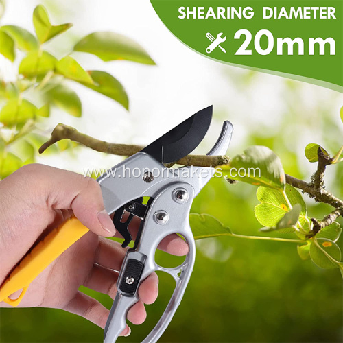Good quality Garden clippers ratchet pruning shears garden shear scissor trimming rose, floral, tree, live plants